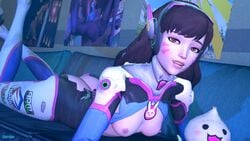 1girls 3d ass breasts brown_hair d.va durabo female female_only overwatch solo