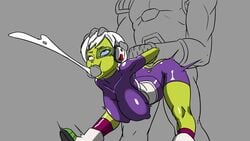 1girls 1male alien_girl alternate_version_available animated anythinggoes bouncing_ass bouncing_breasts breasts cameltoe cheelai cleavage curvy dragon_ball dragon_ball_super erect_nipples female green-tinted_eyewear green_skin huge_areolae huge_ass huge_breasts humanoid pounding puffy_nipples scouter short_hair thick_lips tinted_eyewear voluptuous white_hair wide_hips