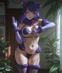1girls ai_generated animated dangerous_beast genshin_impact hair_ornament jashin_sama purple_eyes purple_hair raiden_shogun tagme thick_thighs thighs video