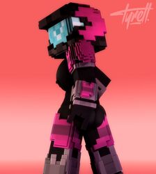 3d armor female female_only halo_(series) mine-imator minecraft pinup standing straight tagme tyiscrazy