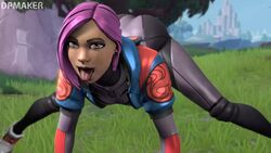 1girls 3d animated ass ass_shake dpmaker female female_only forest fortnite lynx_(fortnite) no_sound open_mouth pink_hair solo solo_focus source_filmmaker tagme tongue tongue_out twerking video