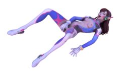 1girls 3d breasts brown_eyes brown_hair d.va female female_only masturbation overwatch solo tongue_out transparent_background vyxor