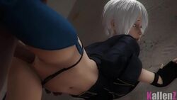 3d against_wall angel_(kof) animated blue_eyes chaps dark-skinned_male dark_skin erection female fingerless_gloves interracial kallenz king_of_fighters leather_jacket leg_up male moaning penetration penis pussy sex short_hair sound source_filmmaker straight toned toned_female vaginal vaginal_penetration video white_hair