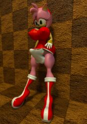 1futa 3d amy_rose balls breasts dickgirl erect female furry futanari intersex legs nipples panty penis sanory_(artist) sega solo_futa sonic_(series)