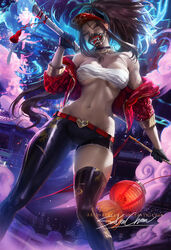akali from k/da series by sakimichan