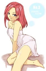 asakura_kazumi haruka_shiya large_breasts looking_at_viewer mahou_sensei_negima! seductive_look tagme towel