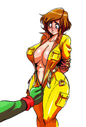 1boy 1girls april_o'neil april_o'neil_(tmnt_1987) arms_behind arms_behind_back assisted_exposure balak belt big_breasts blue_eyes blush blushing bondage boobs breasts brown_hair brunette cleavage clothed clothes clothing curvy embarrassed exposed_breasts female hips huge_breasts human jumpsuit large_breasts male no_bra no_panties open_clothes open_shirt outerwear pale_skin pussy raphael sleeves_rolled_up stomach_exposed straight straight_hair teenage_mutant_ninja_turtles teenage_mutant_ninja_turtles_(1987) thick thick_thighs thighs tits tmnt_1987 unzipped unzipped_bodysuit unzipping wide_hips witchking00 yellow_jumpsuit zipper zipper_down