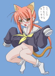 blush clothing glasses hasegawa_chisame mahou_sensei_negima! okiyumi_kase open_mouth tagme translation_request