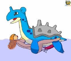 color cum female feral human insertion interspecies kasumi_(pokemon) lapras male nintendo penis pokemon pokephilia sex side_view size_difference straight surfing_charizard tagme