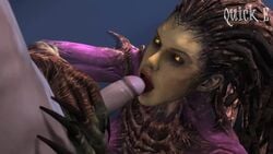 3d animated handjob looking_at_another looking_up monster_on_male mouth_open no_sound quick_e sarah_kerrigan source_filmmaker starcraft tagme video yellow_eyes zerg