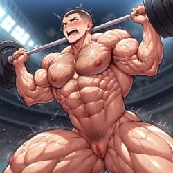 1cuntboy ai_generated bara buff cuntboy cuntboy_focus cuntboy_only futasarepeak_(artist) muscles muscular muscular_cuntboy self_upload solo solo_focus strong