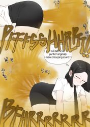1girl 1girls ass ass_focus big_ass black_hair black_shorts blonde_female blonde_male boy boys brap brother brother_and_sister butt comic comic_page conversation dialogue fart fart_cloud fart_everywhere farting farts female femdom game gasbox girl hair hands_on_face hoodie huge_ass huge_butt huge_thighs jean_shorts jeans kemonomimi light-skinned_female light-skinned_male light_skin male playing shiny shiny_clothes short_hair sister sleeping smelly speech_bubble sweat sweatdrop sweating sweaty sweaty_body text thighs thighs_bigger_than_head white_clothes white_clothing yakbang