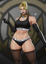 1girls 3d abs belly_button black_lipstick blacked blacked_clothing blonde_hair blue_eyes cleavage earrings edit emma_frost female female_only flat_belly gloves jewelry large_breasts marvel marvel_comics marvel_rivals mod navel necklace snowbunny solo stockings thick_thighs white_queen wide_hips x-men