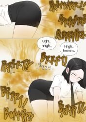 1girl 1girls ass ass_focus big_ass black_hair black_shorts blonde_female blonde_male boy boys brap brother brother_and_sister butt comic comic_page conversation dialogue fart fart_cloud fart_everywhere farting farts female femdom game gasbox girl hair hands_on_face hoodie huge_ass huge_butt huge_thighs jean_shorts jeans kemonomimi light-skinned_female light-skinned_male light_skin male playing shiny shiny_clothes short_hair sister sleeping smelly speech_bubble sweat sweatdrop sweating sweaty sweaty_body text thighs thighs_bigger_than_head white_clothes white_clothing yakbang