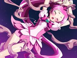 blush bow breasts clothing cure_blossom dress gipsy_underground heartcatch_precure! magical_girl precure pretty_cure small_breasts tentacle tsubomi_hanasaki