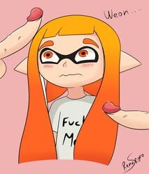 1girls 2019 animal_humanoid anthro cephalopod cephalopod_humanoid disembodied_penis erection fellatio female flat_chest hair humanoid inkling inkling_girl kaori_(splatoon) male mammal marine marine_humanoid mask_(marking) mollusk mollusk_humanoid nintendo oral orange_eyes orange_hair penis pointy_ears renaspyro sex solo splatoon squid tentacle tentacle_hair video_games young