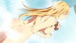 ass blonde_hair breasts closed_eyes female female female_only inma momoko_(sakura_beach) sakura_beach_2 shower solo winged_cloud