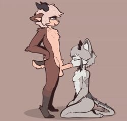 2d 2d_animation ambiguous_gender animated anthro anthro_on_anthro anthro_penetrated anthro_penetrating anthro_penetrating_anthro commission deer divucup fellatio fur loop looping_animation male piercing tagme tail