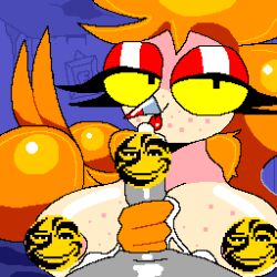 1:1 animated anthro ass avian big_breasts big_butt big_penis bird bodily_fluids bouncing_breasts breasts butt_jiggle censored covered_nipples covered_penis cum cumshot darcy_(insaniousjaydonius) digital_media_(artwork) ejaculation eyelashes female freckled_breasts freckled_butt freckles genital_fluids genitals glistening glistening_body glistening_breasts glistening_butt glistening_eyelids handjob huge_breasts insaniousjaydonius jiggling lips lipstick long_eyelashes loop makeup male male/female owl penile penis pixel_(artwork) pixel_animation pixelated potoo sex solo thick_lips