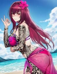 scathach (fate) from blacked by basicallynomore