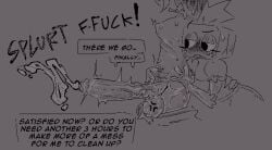 1futa 1girls big_penis breakcoreyuri brusha_(dandy's_world) cum cumming cumshot dandy's_world dialogue female futanari penis roblox roblox_game tagme text tisha_(dandy's_world)