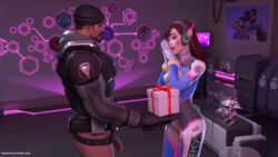 3d alternate_costume blackwatch_reyes blizzard_entertainment breasts d.va female gabriel_reyes human male mavixtious overwatch penis pussy reaper