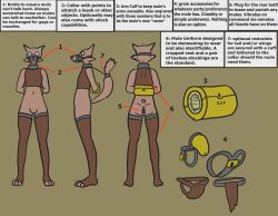 ambiguous_gender ambiguous_species arm_cuffs bondage bridle chastity_device collar hands_behind_back packmule petplay ponyplay rape_play reference_image roleplay toeless_legwear trinitite unnamed_character