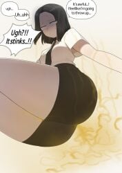 1girl 1girls ass ass_focus big_ass black_hair black_shorts blonde_female blonde_male boy boys brap brother brother_and_sister butt comic comic_page conversation dialogue fart female femdom game gasbox girl hair hands_on_face hoodie huge_ass huge_butt huge_thighs jean_shorts jeans kemonomimi light-skinned_female light-skinned_male light_skin male playing shiny shiny_clothes short_hair sister sleeping smelly speech_bubble sweat sweatdrop sweating sweaty sweaty_body text thighs thighs_bigger_than_head white_clothes white_clothing yakbang