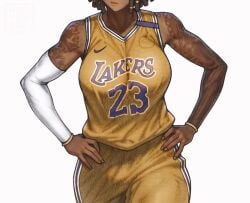 lebron james from los angeles lakers by redteneri