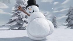 1boy 3d animate_inanimate ass ass_focus bubble_butt christmas dat_ass fat_ass gay huge_ass jiggle jiggle_physics jiggling_ass jiggling_butt looking_back male male_only muitetul outside roblox shaking_butt smile smiley_face snow snowing snowman snowman_(species) source_request tagme top_hat twerking twerking_at_viewer video