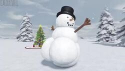 1boy 3d animate_inanimate ass ass_focus bubble_butt christmas dat_ass fat_ass gay huge_ass jiggling_ass looking_back male male_only muitetul outside roblox shaking_butt smile smiley_face snow snowing snowman snowman_(species) source_request tagme top_hat twerking twerking_at_viewer video