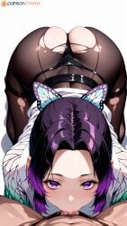 1boy 1boy1girl 1girl1boy 1girls ai_generated ass ass_up black_hair blowjob blowjob_face blowjob_focus blowjob_only blowjob_pov blush butterfly_hair_ornament dat_ass deep_blowjob deep_penetration deep_throat deepthroat deepthroat_no_hands demon_slayer hair_ornament kimetsu_no_yaiba kochou_shinobu latex_thong looking_at_viewer mouth_full_of_cock multicolored_hair nnnyr pleasure_face pov pov_eye_contact purple_eyes purple_hair round_ass round_butt short_hair stable_diffusion stockings sucking sucking_penis superdeepthroat thigh_highs thighhighs thighs thong torn_clothes torn_clothing torn_pantyhose torn_stockings visible_ass white_skin