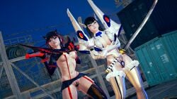 3d hairy_pussy kill_la_kill kiryuuin_satsuki matoi_ryuuko realistic studio_neo_2