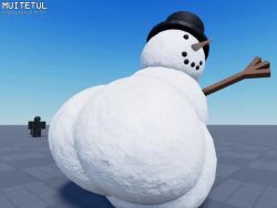 1boy 3d animate_inanimate ass ass_focus background_character baseplate big_ass big_butt bubble_butt character_in_background christmas dat_ass fat_ass gay huge_ass jiggle jiggle_physics jiggling_ass jiggling_butt looking_back male male_only muitetul outside roblox robloxian shaking_butt simple_background smile smiley_face snow snowing snowman snowman_(species) source_request tagme top_hat twerking twerking_at_viewer twerking_for_viewer video