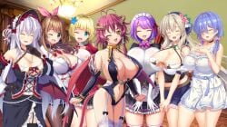 7girls anna_hylitte before_sex blonde_hair blue_hair breasts brown_hair clarissa_orbas closed_eyes clothed_female edit edited elze_eve_dianta female female_only flower game_cg gigantic_breasts gray_hair huge_breasts hyper_breasts konoka_misaki kyonyuu_fantasy kyonyuu_fantasy_gaiden kyonyuu_fantasy_gaiden_2 kyonyuu_fantasy_gaiden_2_after_-osutashia_no_yabou large_breasts liliera_loveknot long_blonde_hair long_blue_hair long_brown_hair long_gray_hair long_hair long_hair_female long_silver_hair maid maid_apron maid_headdress maid_uniform married_woman massive_breasts mature_female motto!_haramase!_honoo_no_oppai_chou_ero_appli_gakuen! motto!_haramase!_honoo_no_oppai_isekai_chou_ero_succubus_gakuen! motto!_haramase!_honoo_no_oppai_isekai_oppai_maid_gakuen! motto!_haramase!_honoo_no_oppai_isekai_oppai_meido_gakuen! nipples_visible_through_clothing nymph one_eye_closed one_eye_open open_mouth pointy_ears princess_heart_link_~kenki-tachi_no_tsuyamai~ purple_hair red_hair school_uniform schoolgirl schoolgirl_uniform sex_open_world_e_youkoso! sex_underworld_e_youkoso! shamsiel shamsiel_shahar short_hair short_hair_female short_purple_hair short_red_hair silver_hair succubus succubus_costume succubus_tail succubus_wings valmuda_lexsabruka wink winking_eye