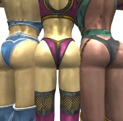 3d_(artwork) 3girls adult asian_female ass big_ass jade_(mortal_kombat) kitana_(mk11) mileena_(mk9) misspussyfan mortal_kombat mortal_kombat_(2011)