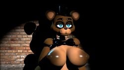 3d 3d_(artwork) 3d_model 3d_render 4k bear big_areola big_breasts five_nights_at_freddy's fnaf freddy_(fnaf) freddy_fazbear rukoqen solo