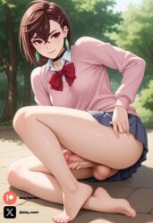 1futa ai_generated ayase_momo breasts brown_hair cock colored dandadan dick futa_only futa_sans_pussy futanari futanari/female light_skin light_skinned_futanari nickythecreator penis red_eyes sexy sexy_body sexy_pose testicles veiny_penis