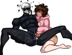 black_body boypussy cum_in_pussy faceless_character femboy femboydom fingering_partner fingering_pussy flanco gay grabbing_legs hearts_around_head human_on_monster large_tongue muscular muscular_bottom panchyandmaggi saliva_drip socks trans_man