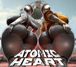 3d atomic_heart big_ass big_breasts dat_ass huge_breasts left_(atomic_heart) mechanicalstage right_(atomic_heart) the_twins_(atomic_heart)