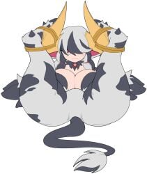 breasts cow_girl disgaea disgaea_6 evil_eye_(disgaea) large_breasts monster_girl nippon_ichi_software spread_legs thick_thighs thighs tied_up