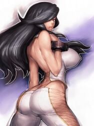 amamiya_tsubaki big_ass big_breasts black_hair busty curvy_female female_only fumio god_eater mature_female mommy seductive_pose sexy_pose