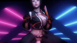 3d animated big_breasts breasts cleavage cowgirl_position fatal_fury:_city_of_the_wolves king_of_fighters mai_shiranui mai_shiranui_(city_of_the_wolves) music paizuri street_fighter street_fighter_6 tagme trashinator video virt-a-mate virtamate