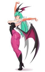 1girls alternate_version_at_source alternate_version_available big_ass big_breasts big_thighs breast_overflow breasts bubble_ass bubble_butt darkstalkers fanart female large_breasts morrigan_aensland overflowing_breasts perfect_body pinup sexy stretching thick_ass thick_legs thick_thighs thunder_thighs thunderthighs yoru_dan