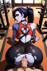 ai_generated amelie_lacroix anal big_ass cum_inside gym leggings widowmaker