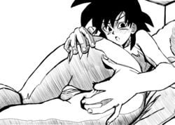 anal anus ass black_eyes black_hair dragon_ball dragon_ball_super female finger_in_ass fingering gine head-cha-la milf mother pussy saiyan short_hair