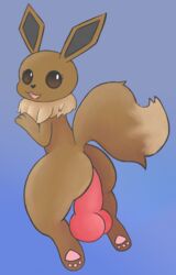 ambiguous_gender ambiguous_penetration animal_genitalia animal_penis anus ass brown_fur dildo disembodied_penis duo eevee feet feral fizwack fur furry insertion knot knotted_dildo mammal nintendo paws penetration penis pokémon_(species) pokemon pokemon_rgby sex_toy simple_background solo_focus source_request tail thick_thighs video_games wide_hips