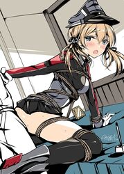 admiral_(kantai_collection) bondage kantai_collection kobayashi_chisato prinz_eugen_(kantai_collection) sex skirt_lift thighhighs uniform