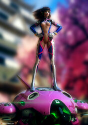 1girls 3d areolae bodysuit breasts brown_eyes brown_hair crotchless crotchless_clothes d.va exposed_breasts exposed_pussy facial_markings female female_only gloves hands_on_hips headgear mecha navel nipples no_bra no_panties overwatch pussy shaved_pussy solo source_request tumblr_username vgerotica