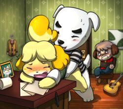 ambiguous_penetration animal_crossing anthro anthro_on_anthro being_watched blush bondage bottomless bound brother brother_and_sister canid canine canis closed_eyes clothed clothed_sex clothing digby_(animal_crossing) domestic_dog duo_focus female forced from_behind_position group inside isabelle_(animal_crossing) k.k._slider lkiws male mammal nintendo opposite_sex_twins penetration punchy_(animal_crossing) rape sex sibling sister straight sweat video_games